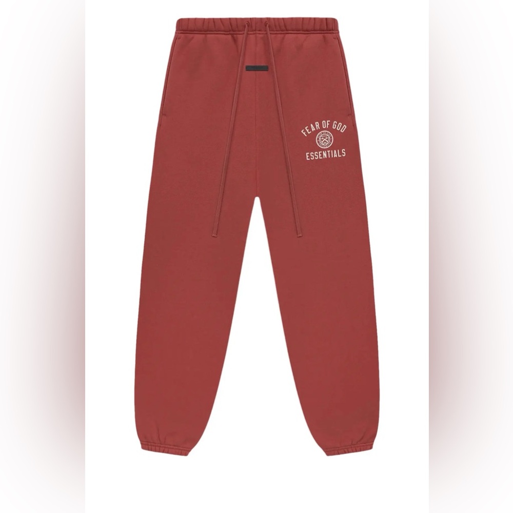 Essentials Fear of God Rust Red Track Joggers